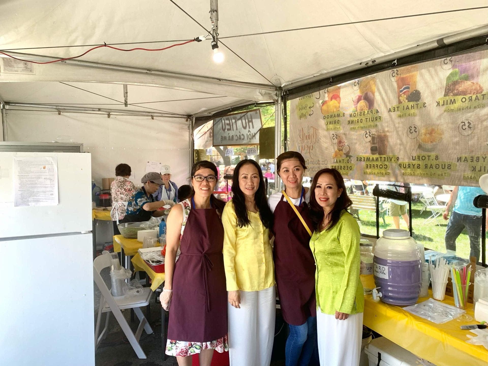 Lynh's Drinks team at a festival booth